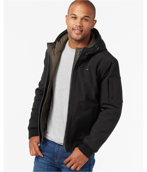 tommy hilfiger soft shell bomber jacket