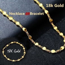 yellow gold, Charm Bracelet, Chain Necklace, Fashion