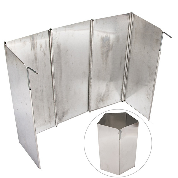Folding Outdoor Stove Windscreen 5 Plates Aluminum Camping Stove ...