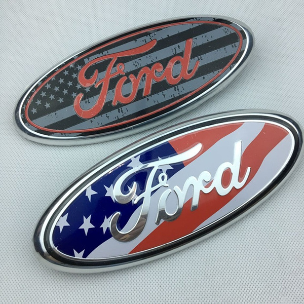 DIY Front Grille/Rear Trunk Oval Emblem 7/9 inch Fits For Ford F150 F250  F350