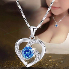 Fashion, Sapphire, Necklace, heart pendant