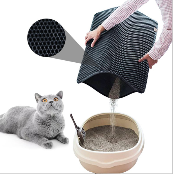 Waterproof Pet Cat Litter Mat Double Layer Pad for Kitten Non-slip