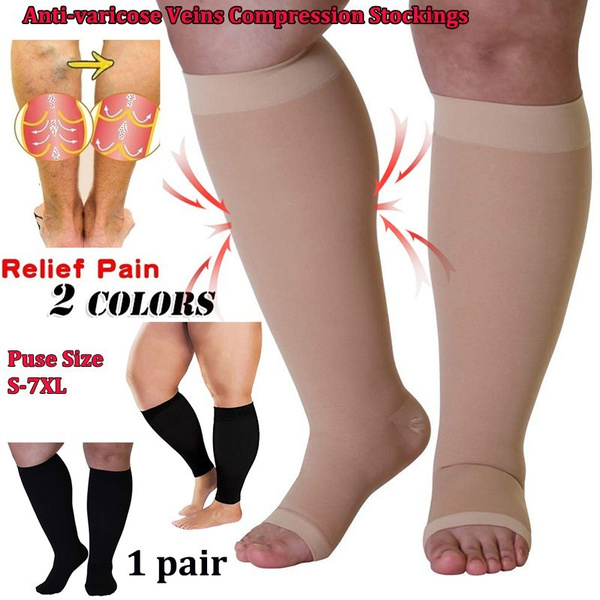 7XL Plus Size Medical Calf Compression Socks Women & Men Firm 20