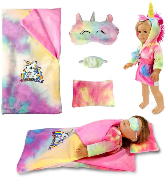 Our Generation Slumber Party with Sleeping Bag Doll Accessory Set for 18  Dolls