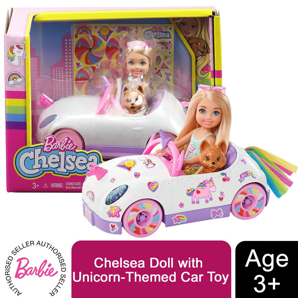 Barbie Chelsea Doll with Unicorn-Themed Car Toy | Wish