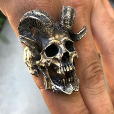 Goth, Stainless Steel, Demon, punk rings