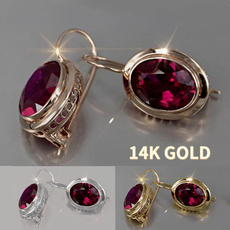 Fashion, gold, wedding earrings, 14k Gold