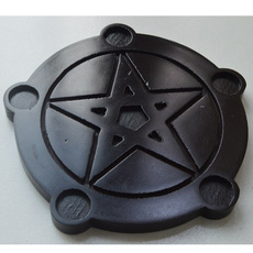 Candleholders, altarlightholder, pentagramlightholder, wicca