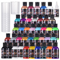 12/24 Colors/ Box Professional Acrylic Paint Set 12ml Fabric Paints Drawing  Fabric Art Supplies for Students Artists Painting