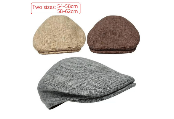 New Spring Summer Unisex Beret Retro Newsboy Comfortable Hat Linen Outdoor  Walking Breathable Sun Hats Casual Taxi Driver Caps Travel Hat Golf Cap 