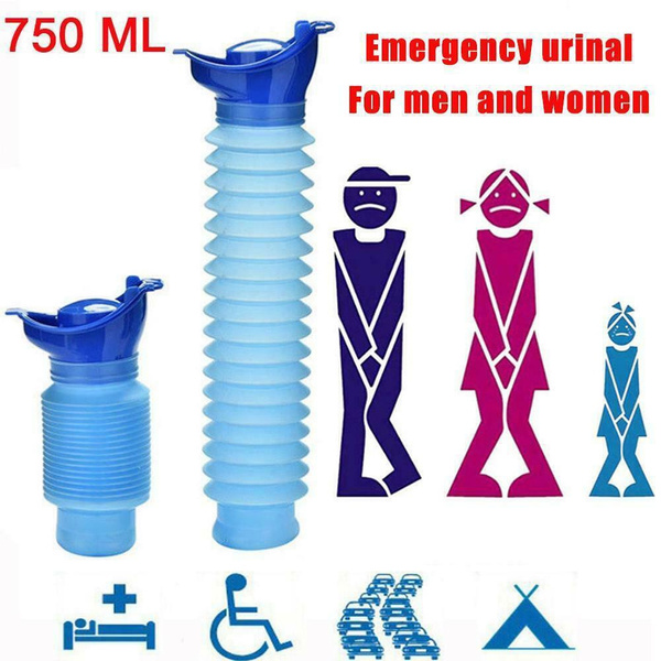 Travel Emergency Urinal Bottle Portable Toilet Urine Bag Urinal Pee Funnel 
