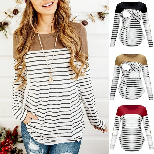 Camiseta De Lactancia De Manga Larga De Maternidad Para Muje Camiseta De Lactancia De Manga Larga De Maternidad Para Muje