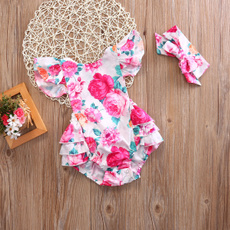 Baby, Summer, Floral, ruffled