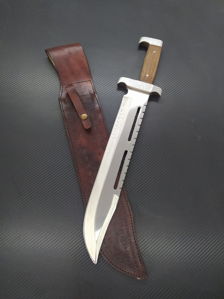 Big rambo knife with wooden handle,bowie,knife for outdoor,survival ...