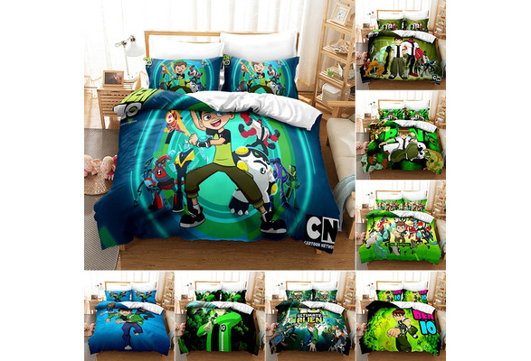 Ben10 Boys Patten Duvet Cover with Pillow Cover Bedding Set EU