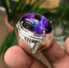 Sterling, wedding ring, purple, Engagement Ring