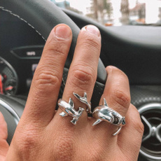 Shark, 925 silver rings, Gifts, Simple