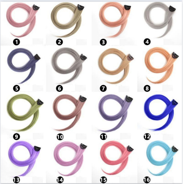 1 piece of ear hanging hair color patch BB clip long straight hair