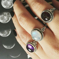 Sterling, purpleamethystring, wedding ring, 925 silver rings