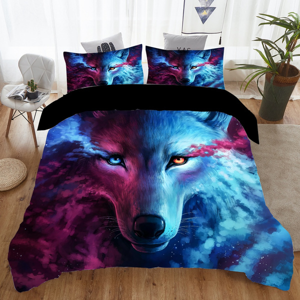 Abstract Wolf Bedding Sets For Kids, Wolf Bed Sheets Twin