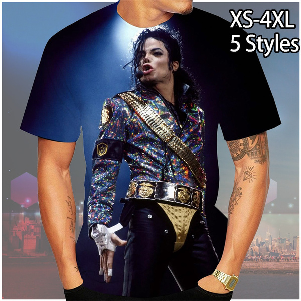 2021 Michael Jackson Men's New Fashion 3D Printed T-shirt Hip Hop Hipster T  Shirt MJ Casual Tops Tees