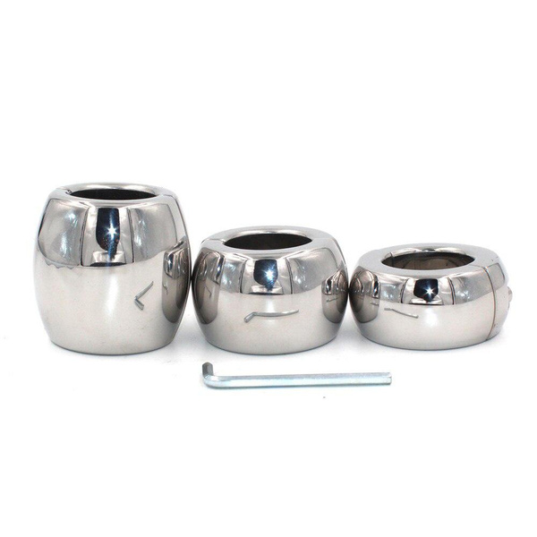 Oval Ball Stretchers Stainless Steel L Scrotum Pendant Ball Stretchers Testis Weight Penis