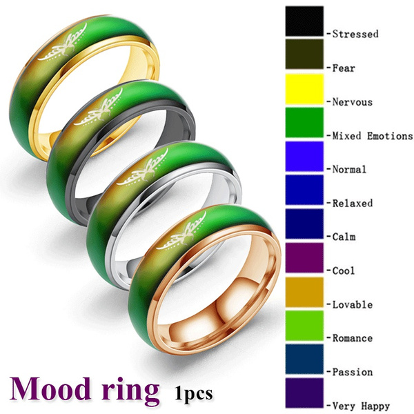 New Fashion Color Changing Butterfly Ring Temperature Changing Color ...