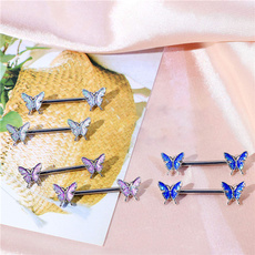butterfly, nipplepiercing, Fashion, Jewelry