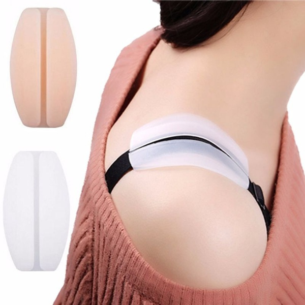 1pair Silicone Underwear Decompression Shoulder Pad Bra Strap Women  Anti-slip Breast Decompression Skin Care Shoulder Pads