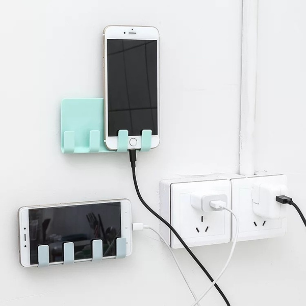 Practical Wall Phone Holder Socket Charging Box Bracket Stand Shelf Mount Support Universal For Mobile Tablet Wish - Wall Socket Cell Phone Holder