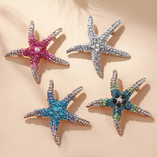 brooches, Colorful, starfish, Pins