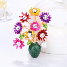 Vintage, brooches, Sunflowers, Pins
