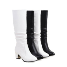 Slip-On, Winter, Simple, short boots