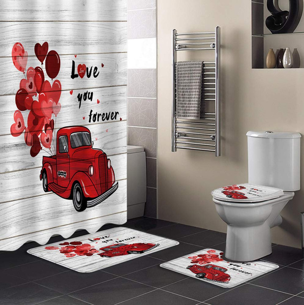 red truck bathroom accessories