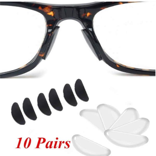 5/10Pairs Antislip Silicone Stick on Nose Pads for Eyeglasses