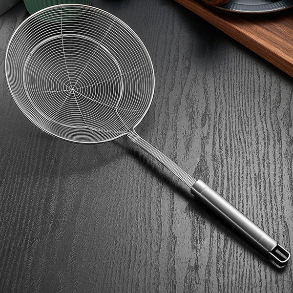 Strainer Ladle, Stainless Steel Wire Skimmer Spoon With Handle