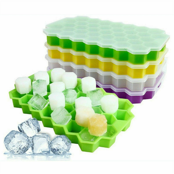 37 Cavity Silicone Ice Cube Mold DIY Whisky Tray Mould Honeycomb Shape ...