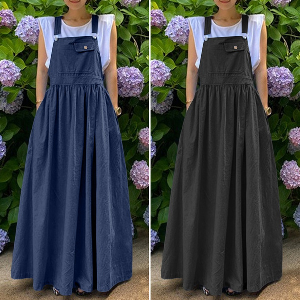 plus size bib overall dress