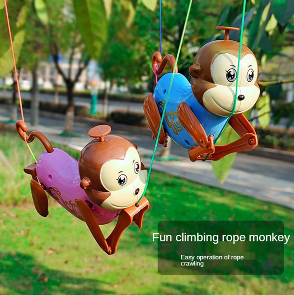 Brand new rope climbing monkey toy garden funny sling pull string