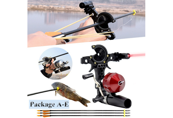 Outdoor Hunting Catapult Fish Shooting Equipment Fishing Slingshot with  Arrow Stand Precision Shooting Bow