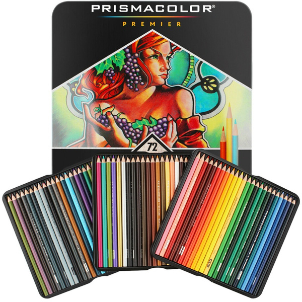 Prismacolor Premier Soft Core Colored Pencils, Assorted Colors, 72