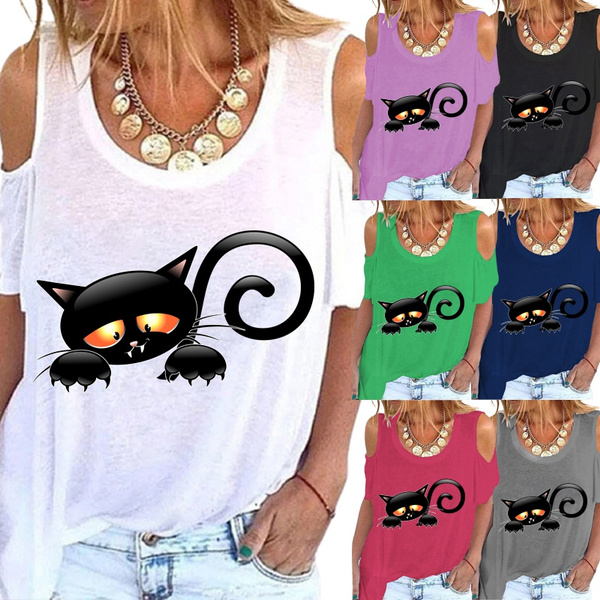 Blusa De Camiseta Holgada Con Cuello Redondo Y Manga Corta P Blusa De Camiseta Holgada Con Cuello Redondo Y Manga Corta P