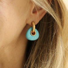 Sterling, Turquoise, vintage earrings, Stud Earring