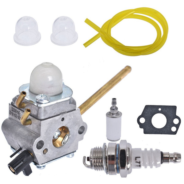 308028007 Carburetor with Fuel Filter Line Spark Plug Replacement for
