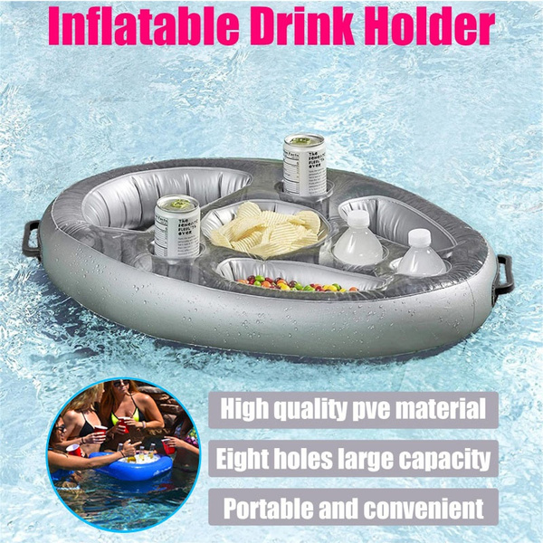 Cheap Summer Party Floating Pool Tray Bucket Cup Holder Pool Float Beer  Fruit Drinking Cooling Floating Tray Pool Pool Accessories