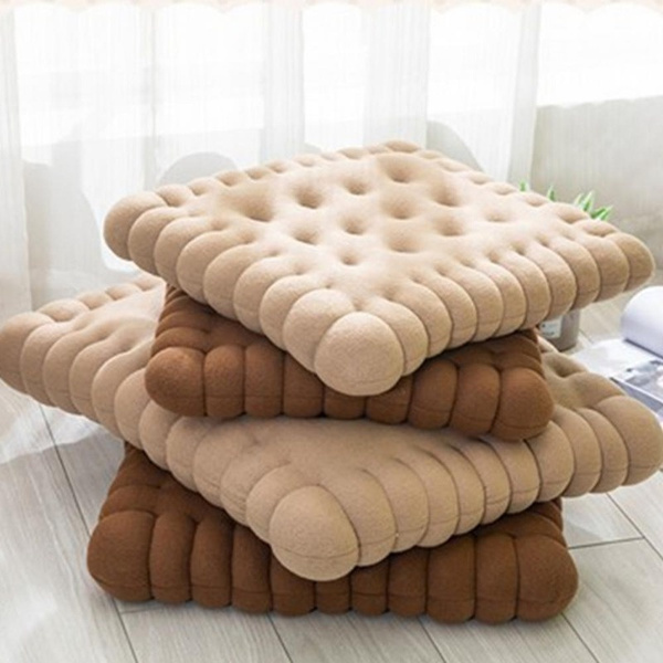 New Style Cute Pillow Biscuit Shape Anti-fatigue PP Cotton Soft Sofa Cushion  for Home Bedroom Office Dormitory Decor | Wish