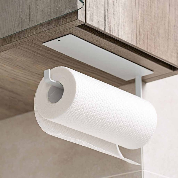 Kitchen Accessories Paper Roll Rack Under Cabinet Towel Holder/Tissue Hanger New 