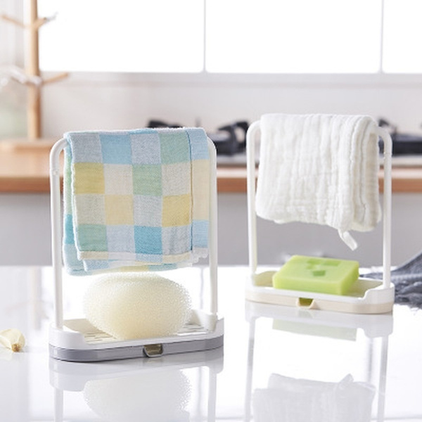 Kitchen Rack Sink Sponge Dish Cloth Hanger Storage Towel Rag