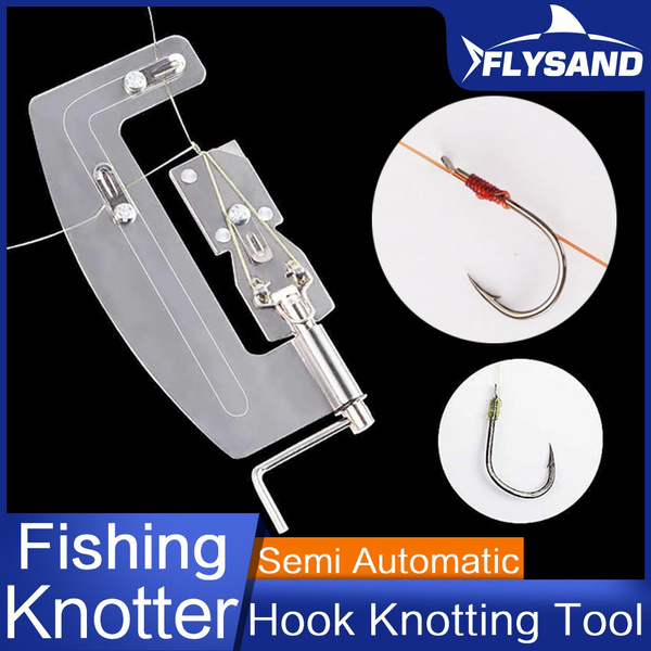 Semi Automatic Fishing Hooks Line Tier Machine Portable Stainless Steel  Fish Hook Line Knotter Tying Binding Fishing Accessories