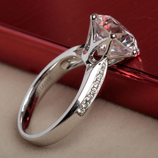 Sterling, DIAMOND, wedding ring, sterling silver